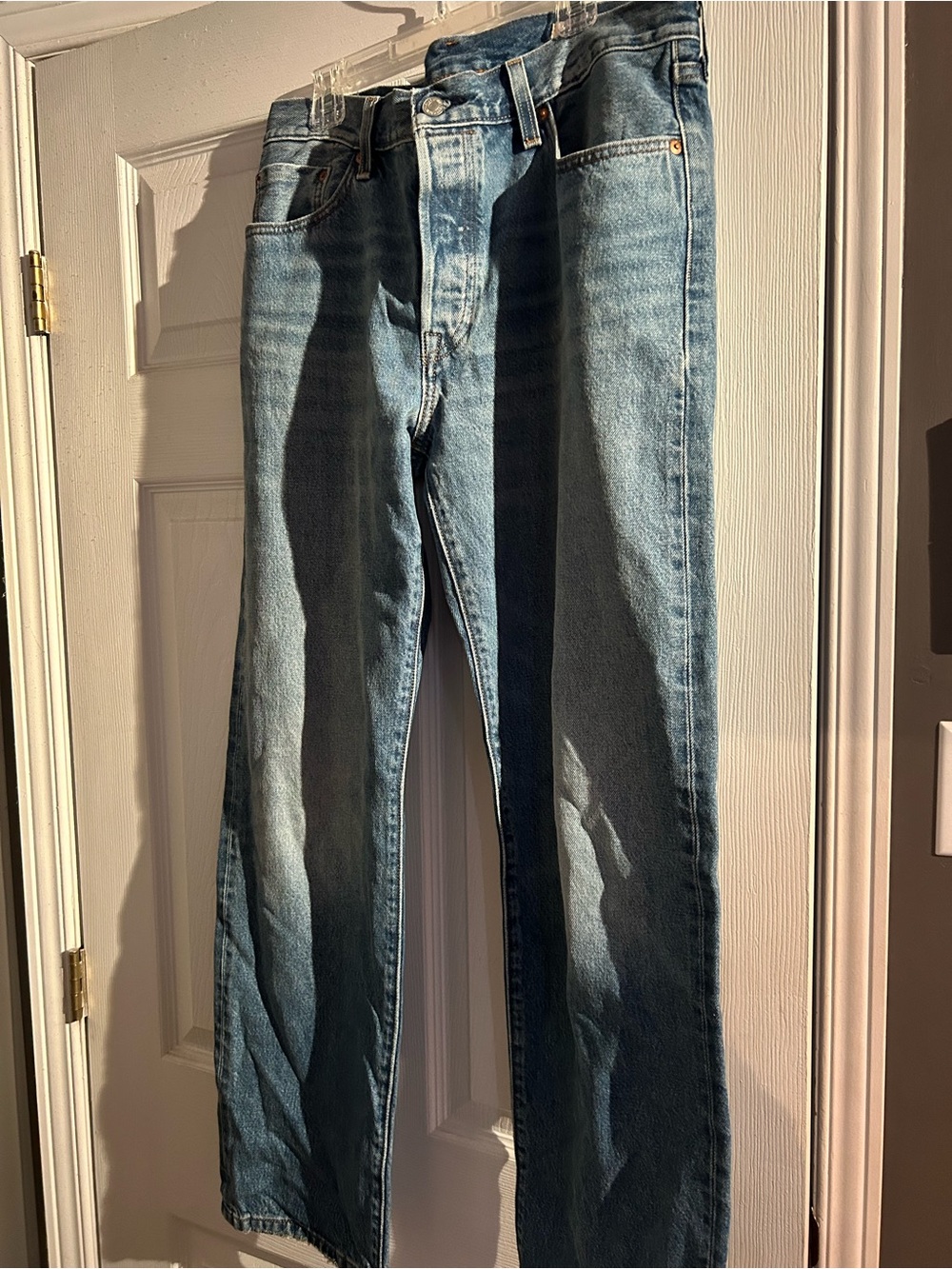Levi's Light Blue Straight Jeans - Classic 501 Button Fly